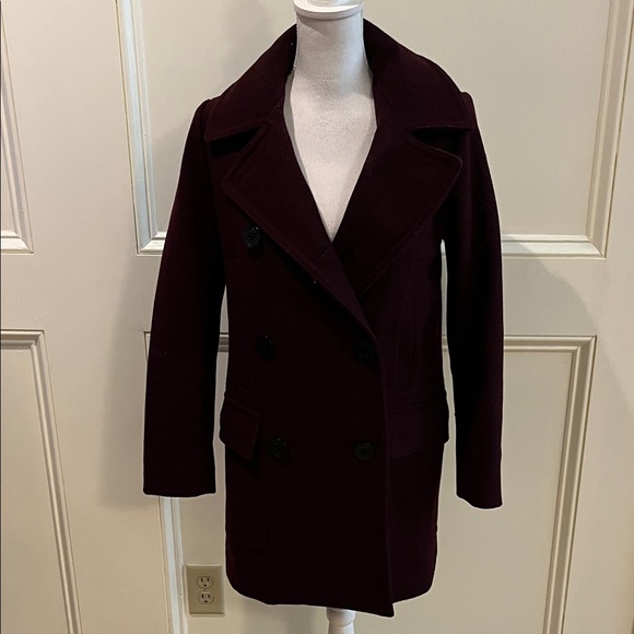 GAP | Jackets & Coats | Gap Womens Pea Coat Deep Burgundy | Poshmark display picture 1